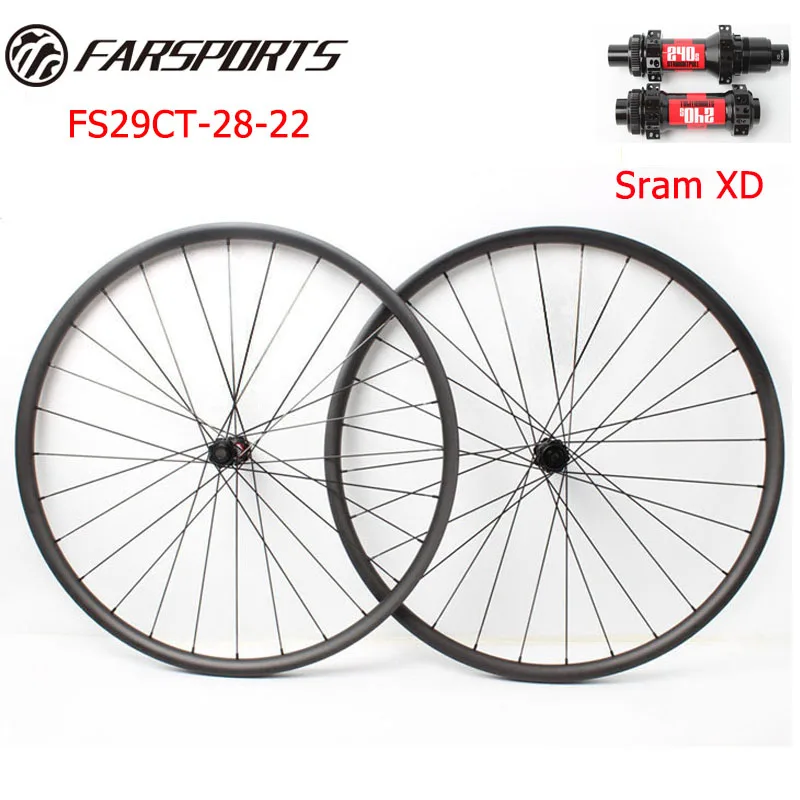 Колеса для горного велосипеда 29er с ускорительными ступицами DT 240s прямые тяги и