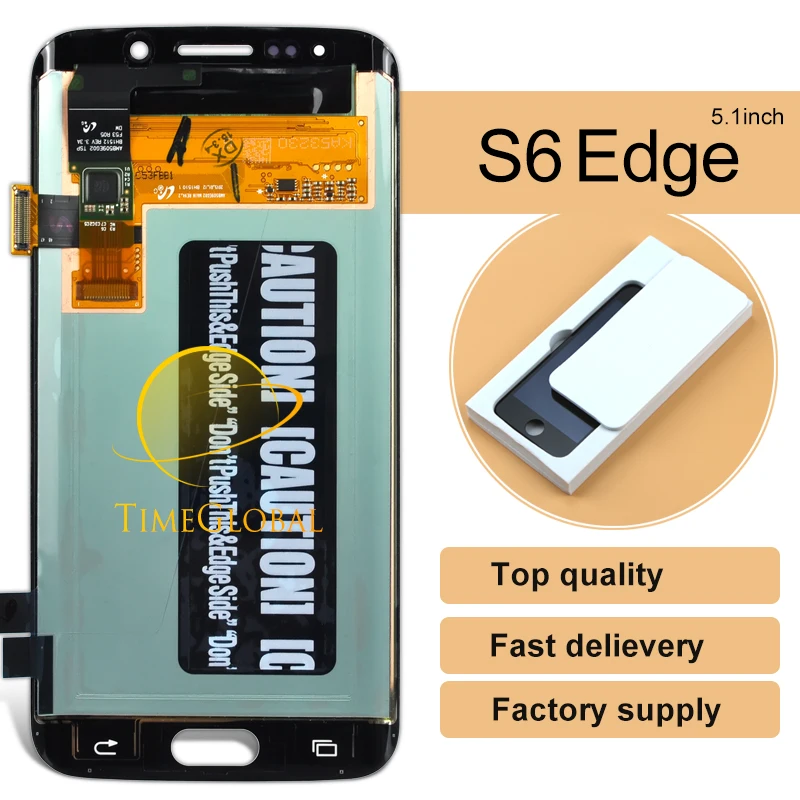 10pcs New Good Working For Samsung S6 Edge G925f Lcd Display With Touch Screen Digitizer Assembly Phone Parts,freeshipping