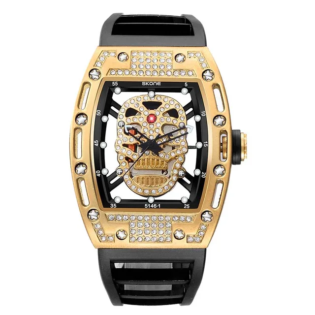 skone skeleton watch
