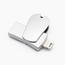 metal USB flash drive 64gb silver I-FLASH DRIVE OTG PenDrive 2 in 1 pen drive for apple iphone 6s 7plus Memory stick usb2.0