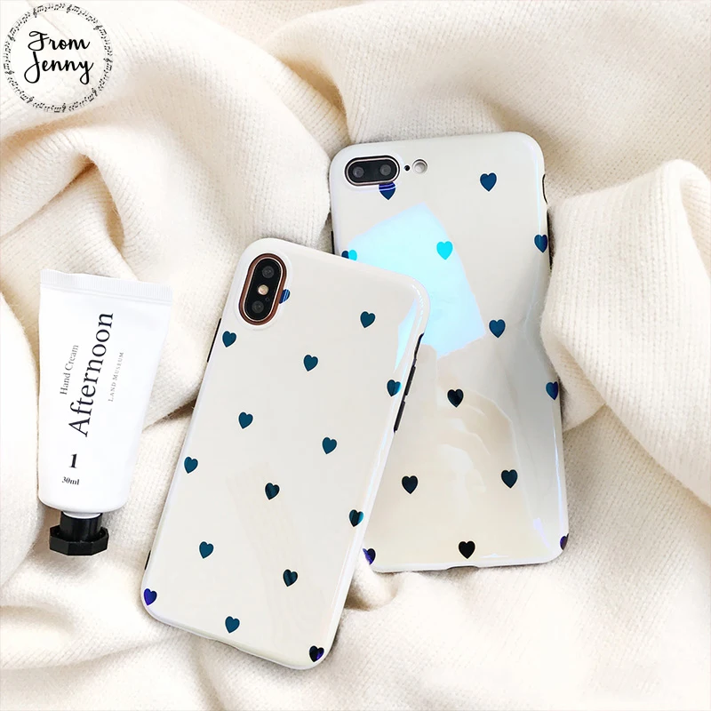 От Jenny Laser White lily Love Heart чехол для телефона iPhone6 6s 7 8 Plus 8plus X 4 дюймов 5 + мягкая задняя