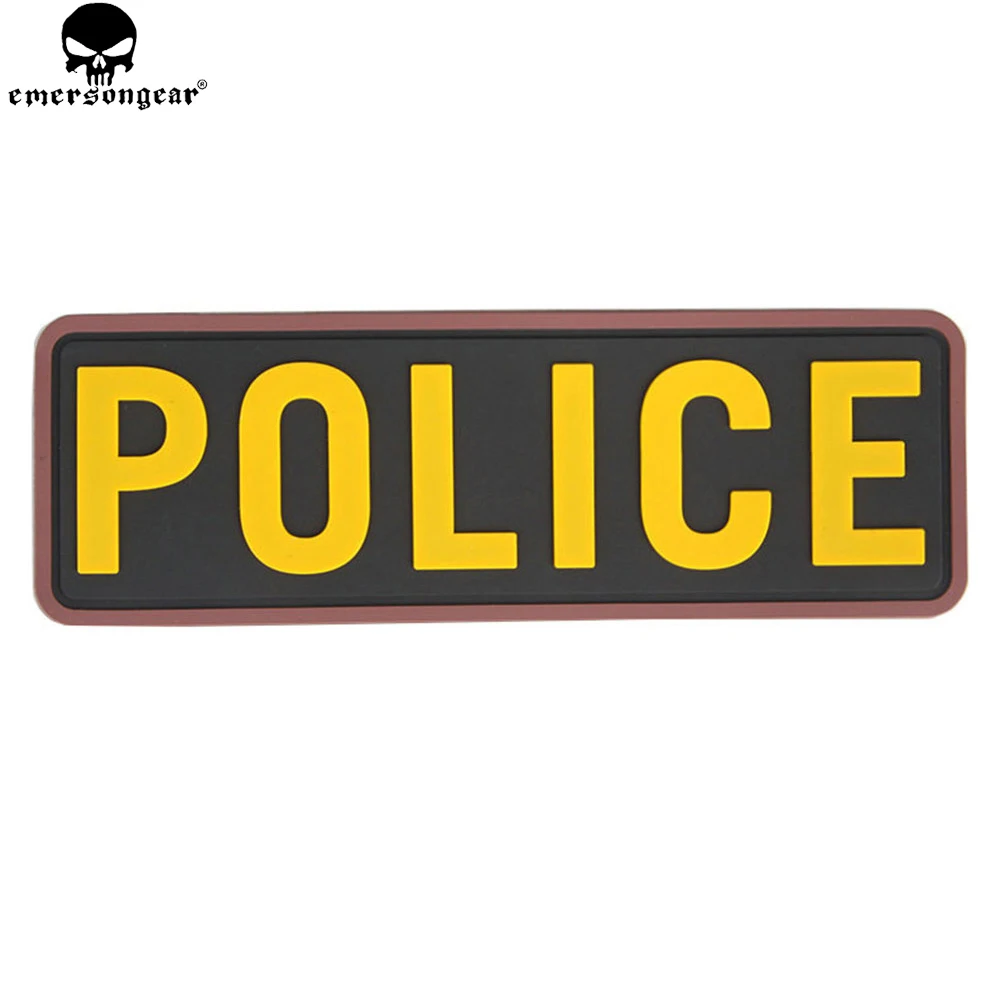 

EMERSONGEAR PVC Patch Police Patch Tactical Wargame Combat Equipment PVC Patch Police Coyote Brown Olive EM5527