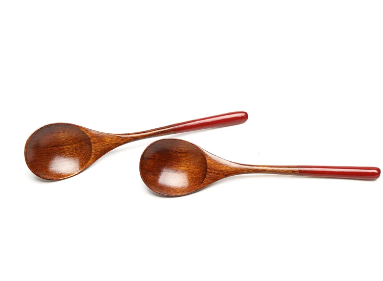 Wooden Spoons Tableware Natural Tea Coffee Dessert Spoon (9)