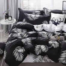 Nordique Simple ensemble de literie adulte housse de couette ensembles literie linge de lit feuille Simple Double reine roi taille Qulit couvre 240/220