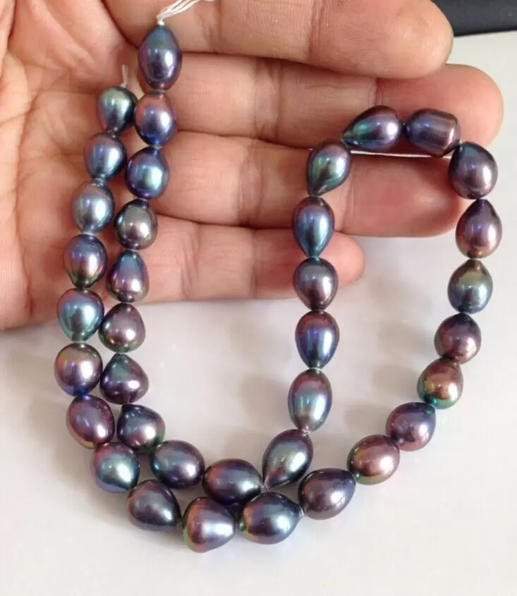 

Wholesale FREE SHIPPING >>> classic 10x12mm tahitian black pearl necklace 17inch