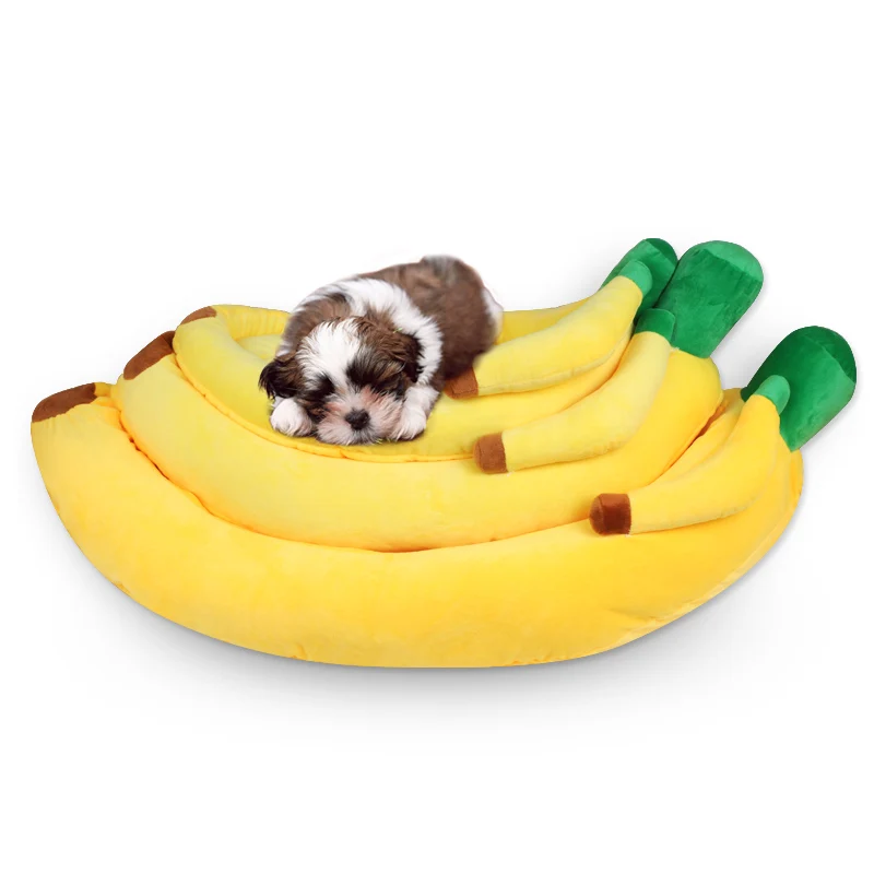 BananaDogBedWarmRemovablePetMatFoldableSleepingBedForPet