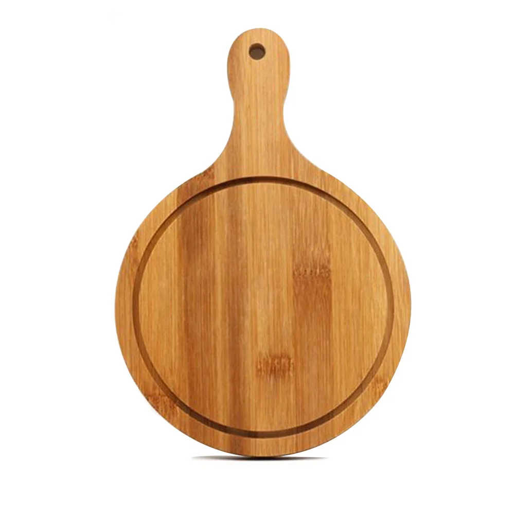 Baking Wooden Round Bakeware Tray Bread With Handle Steak Platter Pan Cake Cutting Pizza Board Baking Wooden Round Bakeware Tray Bread With Handle Steak Platter Pan Cake Cutting Pizza Board