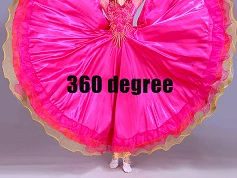 Женские бальные, фламенко, танцевальное платье, фестиваль, танцовщица, женская одежда с длинным рукавом для выступлений, женская одежда для сценического шоу, DNV11571 - Цвет: Rose Red360