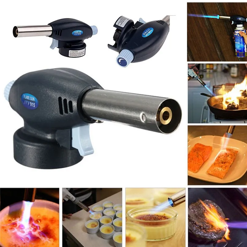 

Barbecue igniter Blow Torch Butane Gas Flamethrower Welding Auto Ignition Soldering BBQ #2h27