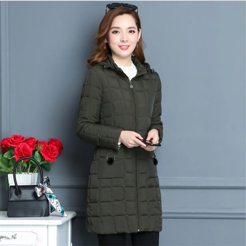 Winter Jacket 2019 Female Parka Cotton winter Jacket woman Plus Size 5XL Long Hooded thin Parkas autumn Coat Women Outwear G138