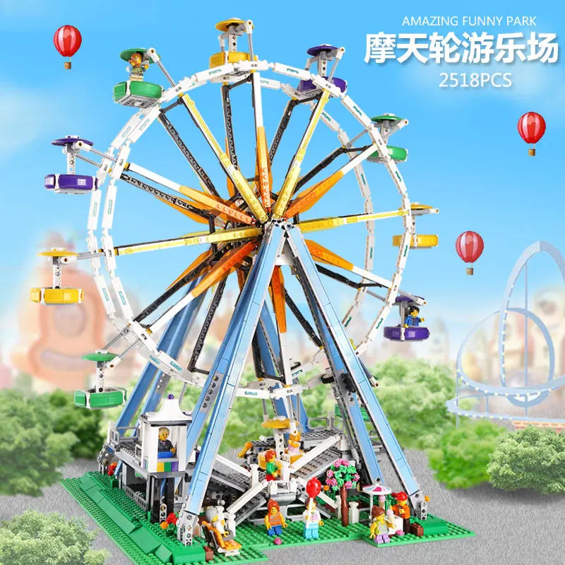 

Creator City Street Park Ferris Wheel 2518pcs Building Blocks Educational Toys Compatible with Legoings 10247