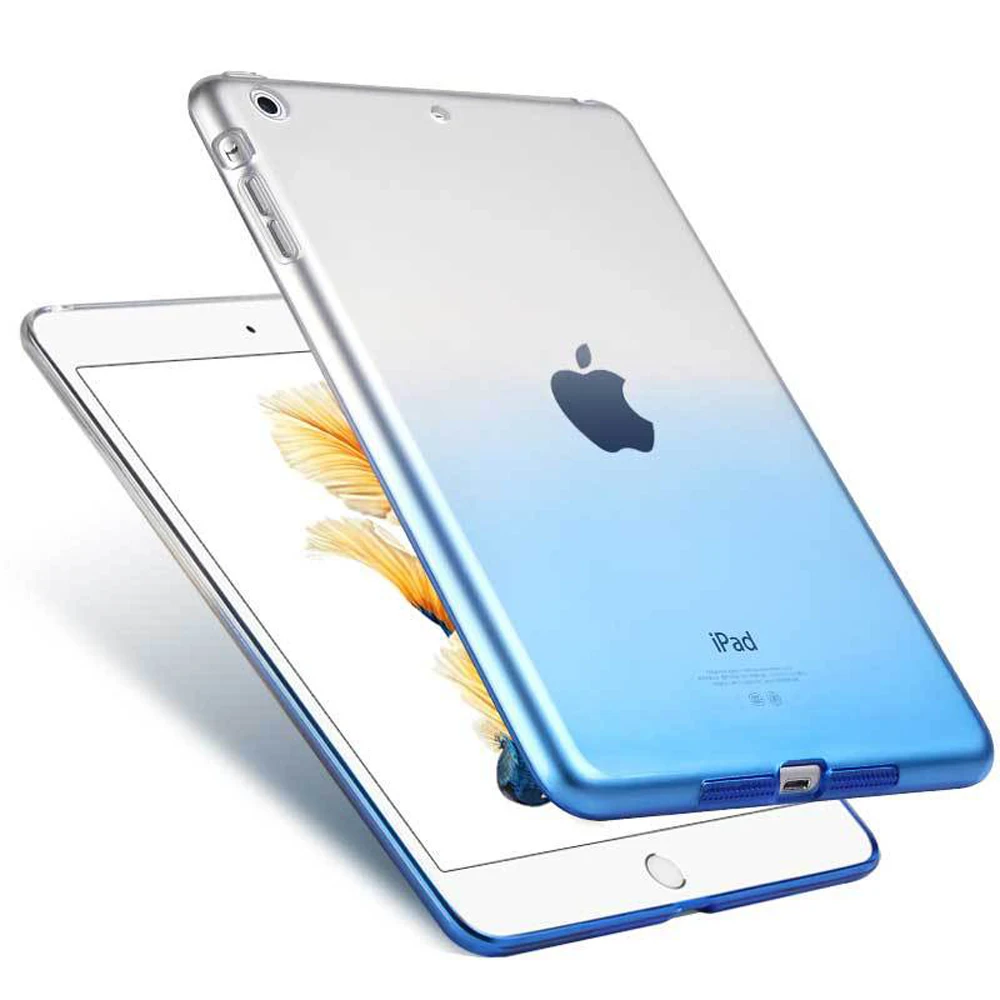 

For iPad Mini 4 TPU Gradient Color Ultra Soft Slim Back Covers Anti Scratch Protector Capa For iPad Mini 1 2 3 Silicon Case ST05