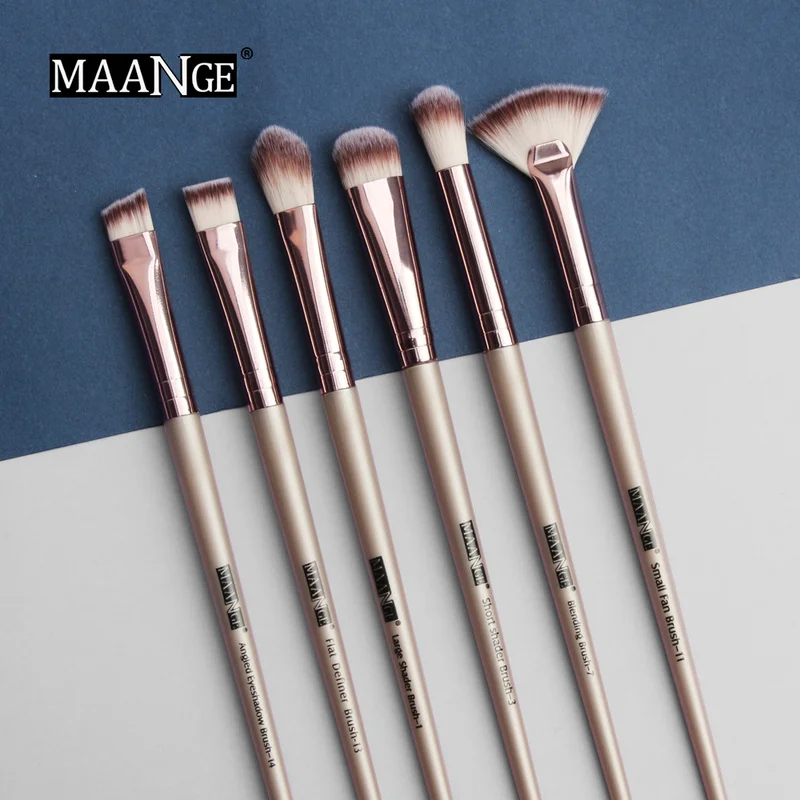 

Brand 6pcs Professional Makeup Brushes Set Cosmetics Eye Shadow Blending Eyeliner Foundation Blending Blush Makeup Brushes New