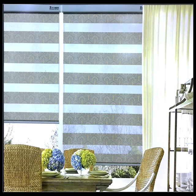 FREE SHIPPING Popular zebra blinds double layer roller Zebra blinds and