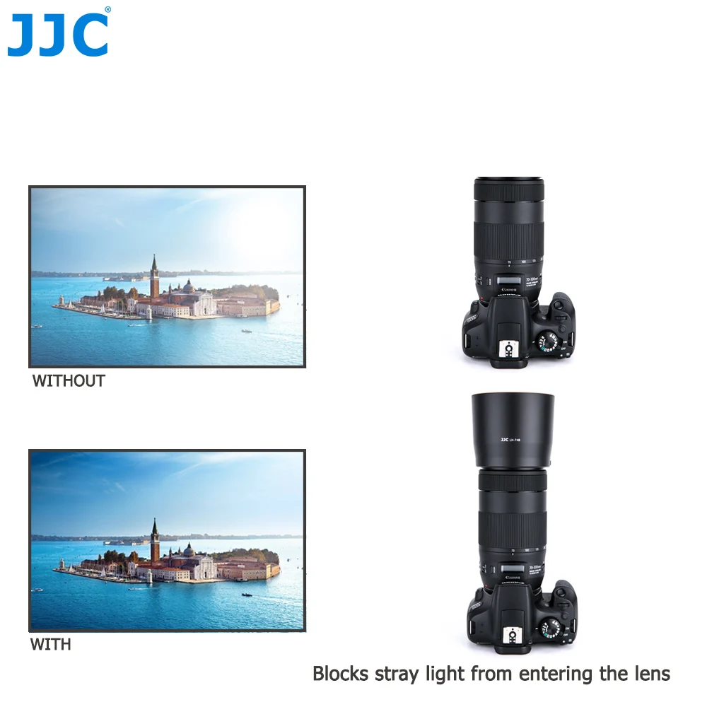 Бленда объектива JJC ET-74B EF 70-300 мм f/4-5,6 IS II USM для камеры Canon 1D X Mark II 5D Mark IV 5DS 80D 6D Mark II 7DM2 6D DSLR