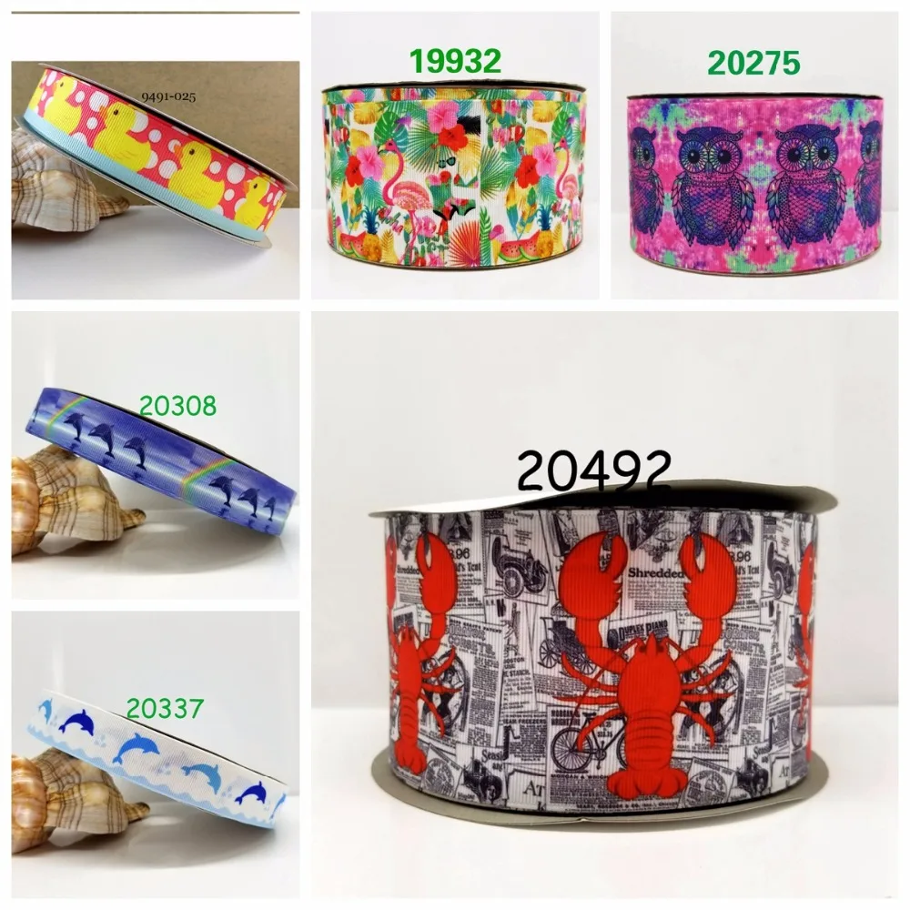 

Free shipping 50 yard cartoon unicorn printed grosgrain ribbon 20492