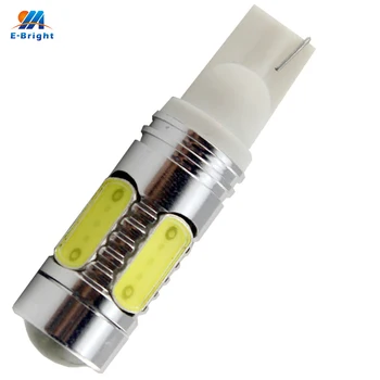 

100pcs / Lot T10 7.5W 12V 24V 194 168 W5W 330~380lm High Power W5W Lamps 5led SMD light (With the lens- spotlight) Parking Light