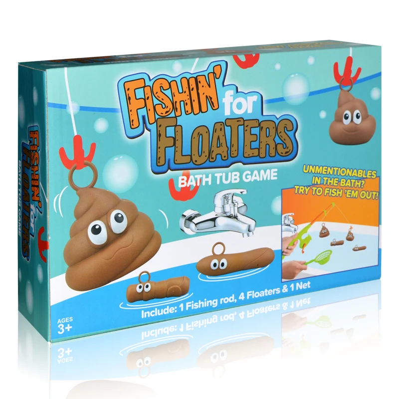 Рыбалка для Floaties Floaters Новинка Poo игры дети взрослые забавные игрушки для ванной воды