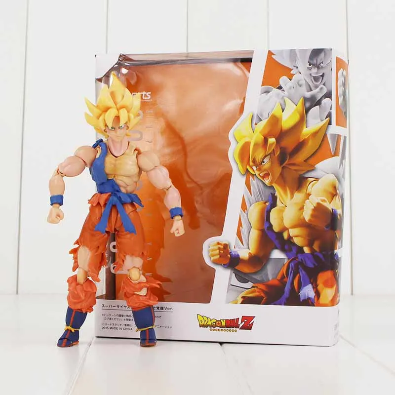 16 см Dragon Ball Z Супер сайян, «Жемчуг дракона космическая капсула 1/12 весы ПВХ фигурки героев «Жемчуг дракона Z» Коллекционная модель игрушки с светодиодный свет - Цвет: figure with box