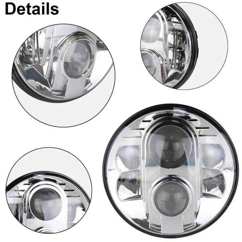 FADUIES 7 80W Round Black LED Headlights Bulb H4 High Low Beam For Jeep Wrangler JK TJ LJ Hummer H1 H2 LED Headlamps(1Pair)  (20)