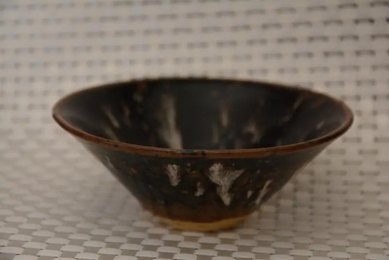 Редкий династии Сонг фарфоровая чашка, печь Jizhou, метеорная глазурь, лучшая коллекция и украшение,#03