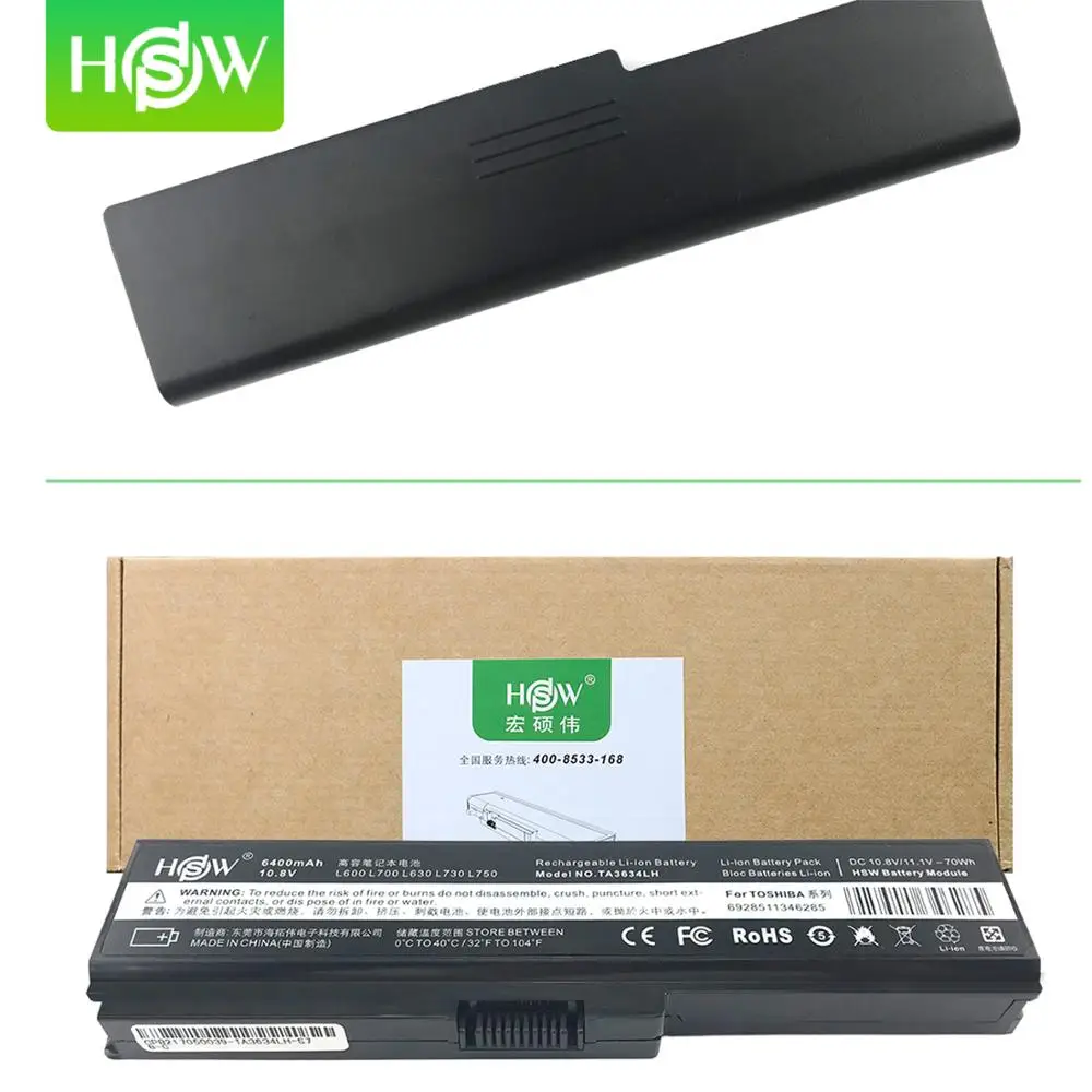 70Wh 6400 мА/ч, плюс L630 PA3634U PA3634U-1BAS Батарея для Toshiba Satellite PA3817U L510 L515 L600 L635 L640 L645 L655 L670 L310