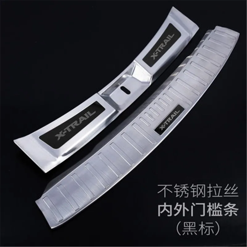 

For Nissan X-Trail T32 Rogue 2017 2018 2019 stainless steel Rear Bumper Protector Sill Trunk Rear guard Tread Plate