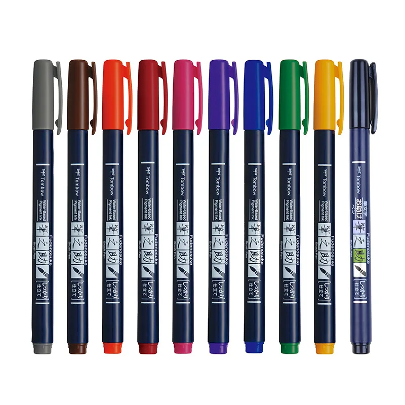 1 шт., японская кисть TOMBOW, ручка для каллиграфии, ручка для каллиграфии, школьные принадлежности, милые канцелярские принадлежности