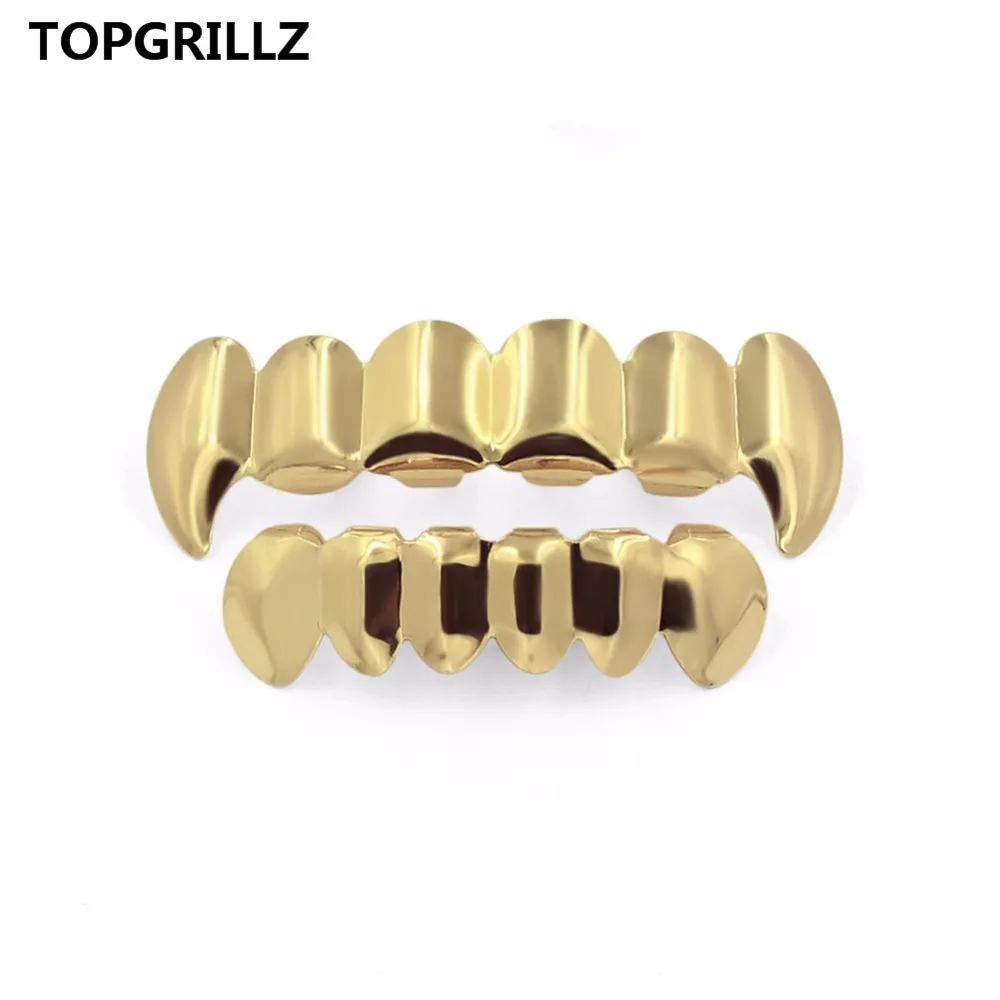 TOPGRILLZ позолоченные накладки на верхние и нижние зубы в стиле хип хоп|hip hop teeth|hip