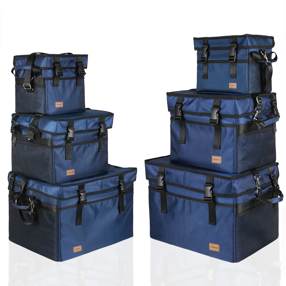 

TOMSHOO Foldable Insulated Lunch Bag 10-70L Outdoor Camping Picnic Bag Food Fresh Keep Cooler Tote Grocery Bag Box for Car Trip