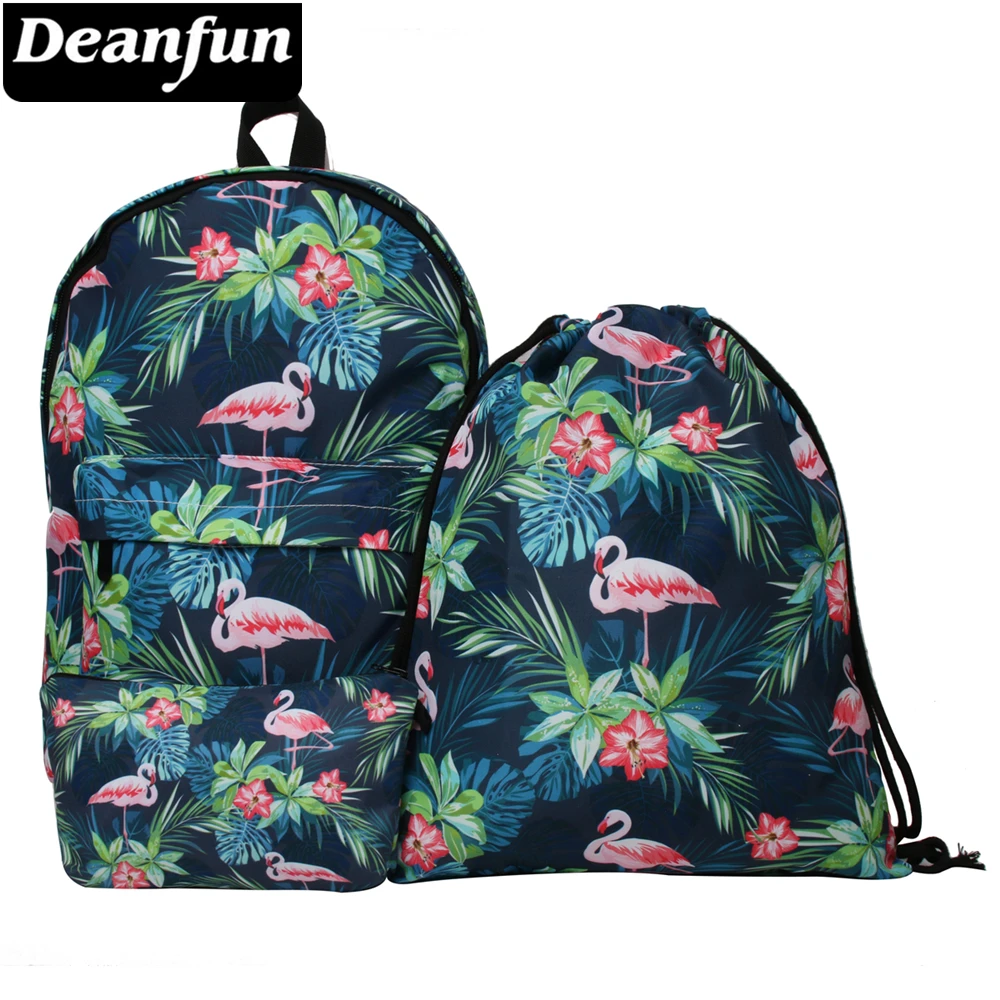 

Deanfun Waterproof School Backpack Women Flamingo Bookbag Cute Travel Bag for Teenage Girls Kawaii Knapsack