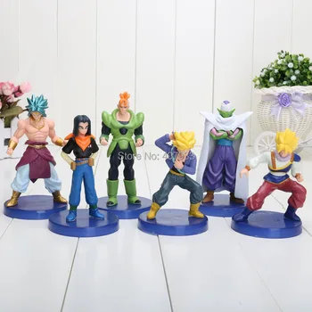 

4''-5'' Dragon ball z figures 1Set of 6pcs 11th Goku figure chidren toy Christmas gift
