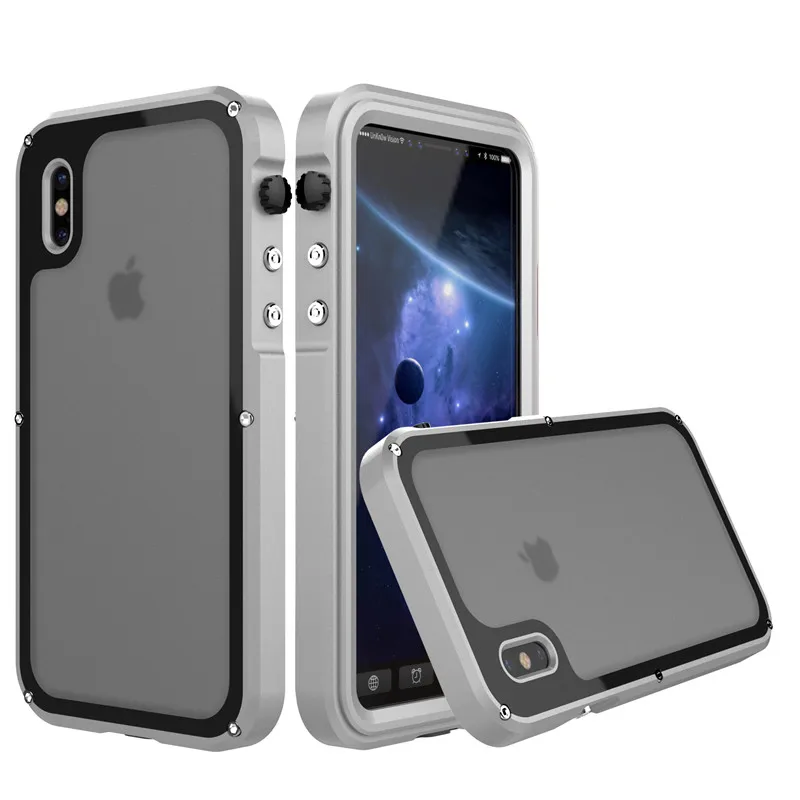 for iphone x metal waterproof case (2)
