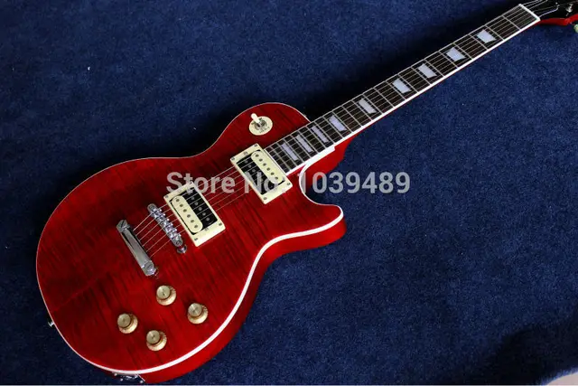 Best price at $186 Cheap The new 2013 SLASH red tiger stripes electric guitar standard electric guitar to deliver EMS free shipping
