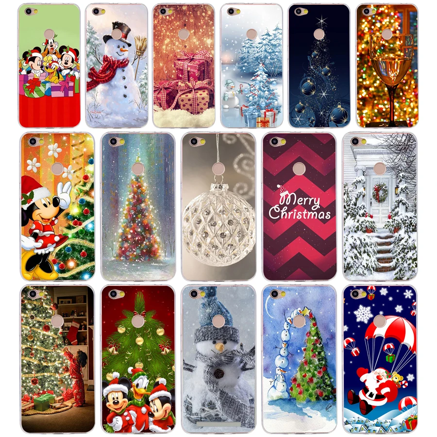 

Happy New Year Merry Christmas Snowman For Xiaomi Redmi Note 5A Prime Cases Soft Silicone For Xiaomi Redmi Note 5A Prime Cover