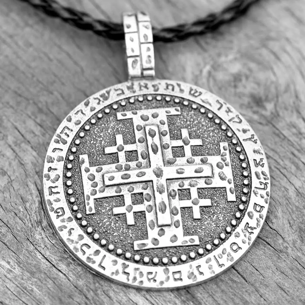 Иерусалимский крест ожерелье из Израиля Минималистичная медаль 35*35 мм