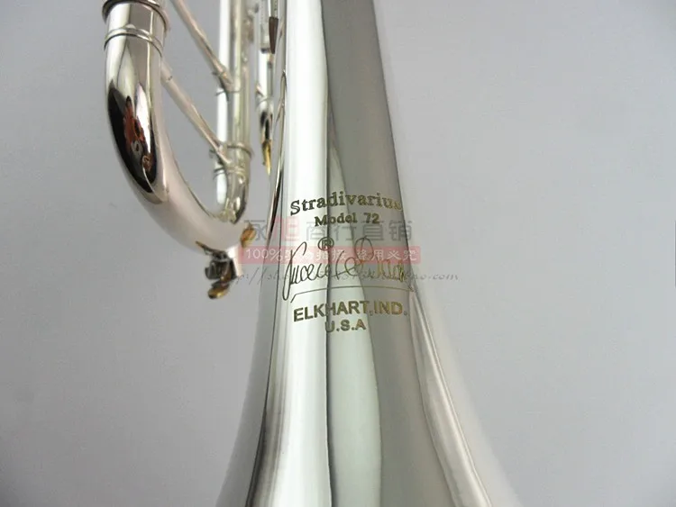 Bach Bb Trumpet LT180S-72 Professional Instruments Silver Plated Yellow Brass High Quality Musical Instrument Bb Trompeta