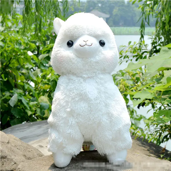 35 см/45 см японский Alpacasso Мягкие плюшевые игрушки кукла гигантские мягкие животные лама игрушки Kawaii Альпака плюшевые куклы дети подарок на день рождения - Цвет: white