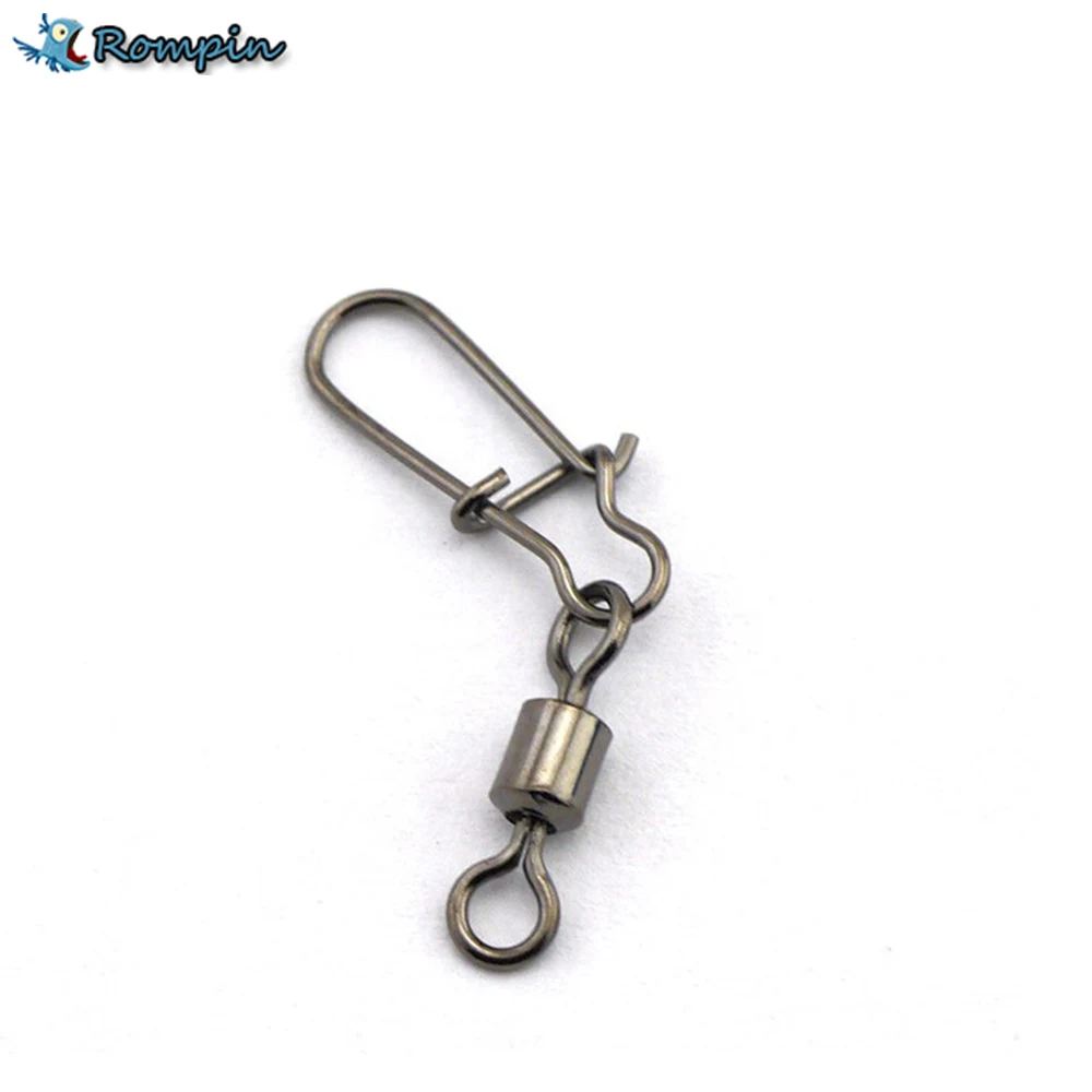 30pcs-lot-Fishing-lure-Rolling-Swivel-with-Nice-Snap-stainless-steel-fishing-Hook-Connector-Link