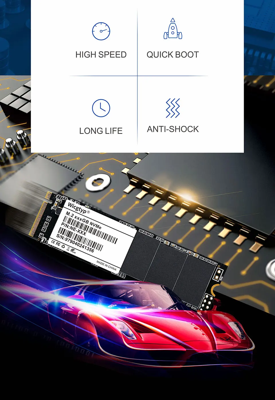 Wicgtyp M.2 SSD PCIe 256 GB SSD жесткий диск M.2 NVMe диск PCIe SSD внутренний жесткий диск для MSI Тетрадь/Thinkpad P50
