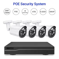 4CH 1080 P HDMI WiFi NVR 4 шт. 2MP IR наружная CCTV Беспроводная ip-камера POE Система видеонаблюдения комплект