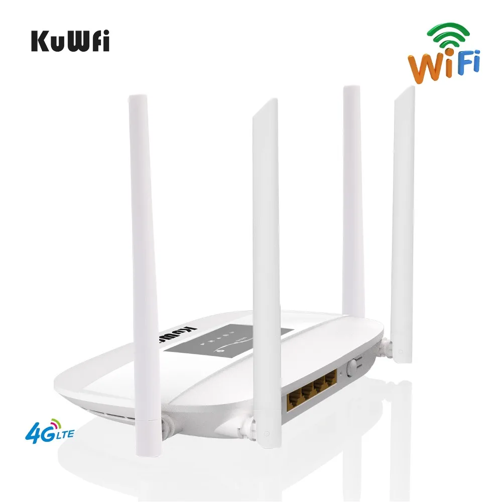 300Mbps desbloqueado 4G LTE CPE Router inalámbrico compatible con tarjeta SIM 4 Uds antena con puerto LAN compatible con hasta 32 usuarios Wifi - 3