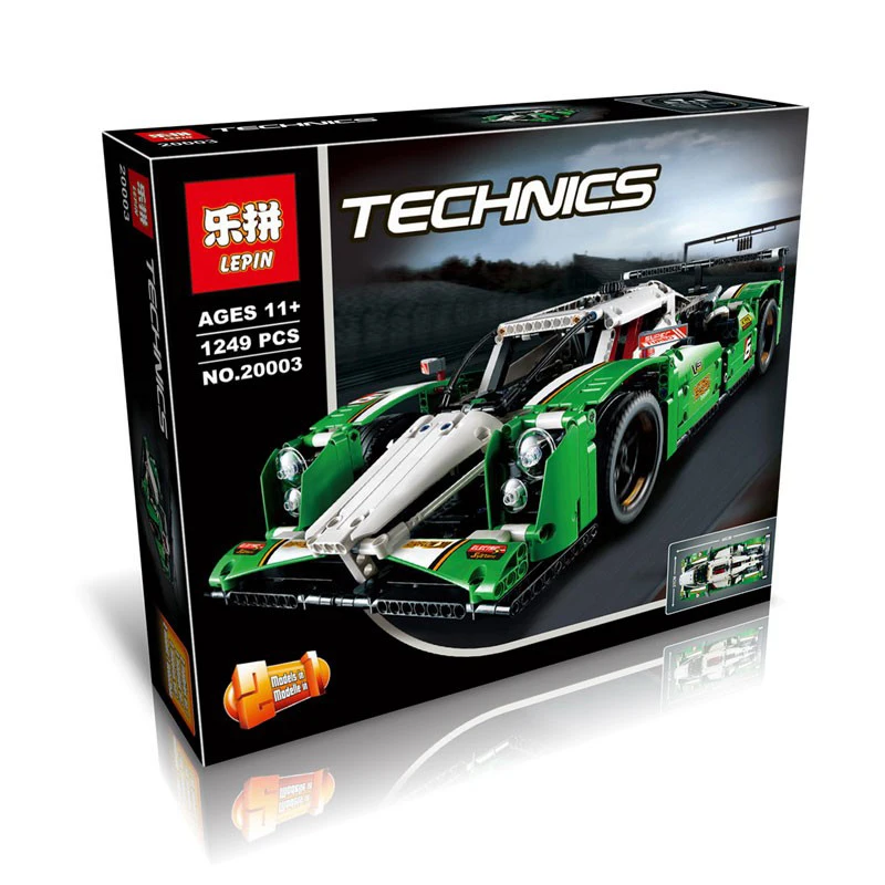 

1249Pcs 20003 Technic Series 24 Hour Race Car Model Building Kit Block Brick Toys Vehicles Compatible Legoing Creator 42039