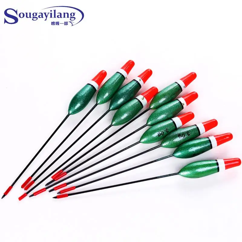 2014 New 10pcs/set 13cm Nano plastic Long Tail Fishing Bobber Buoy Carp