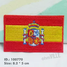 Испанский флаг патч армии нашивки Strijk аппликаторы для одежды гарантия качества Parche Ropa с украшением на выбор 100770