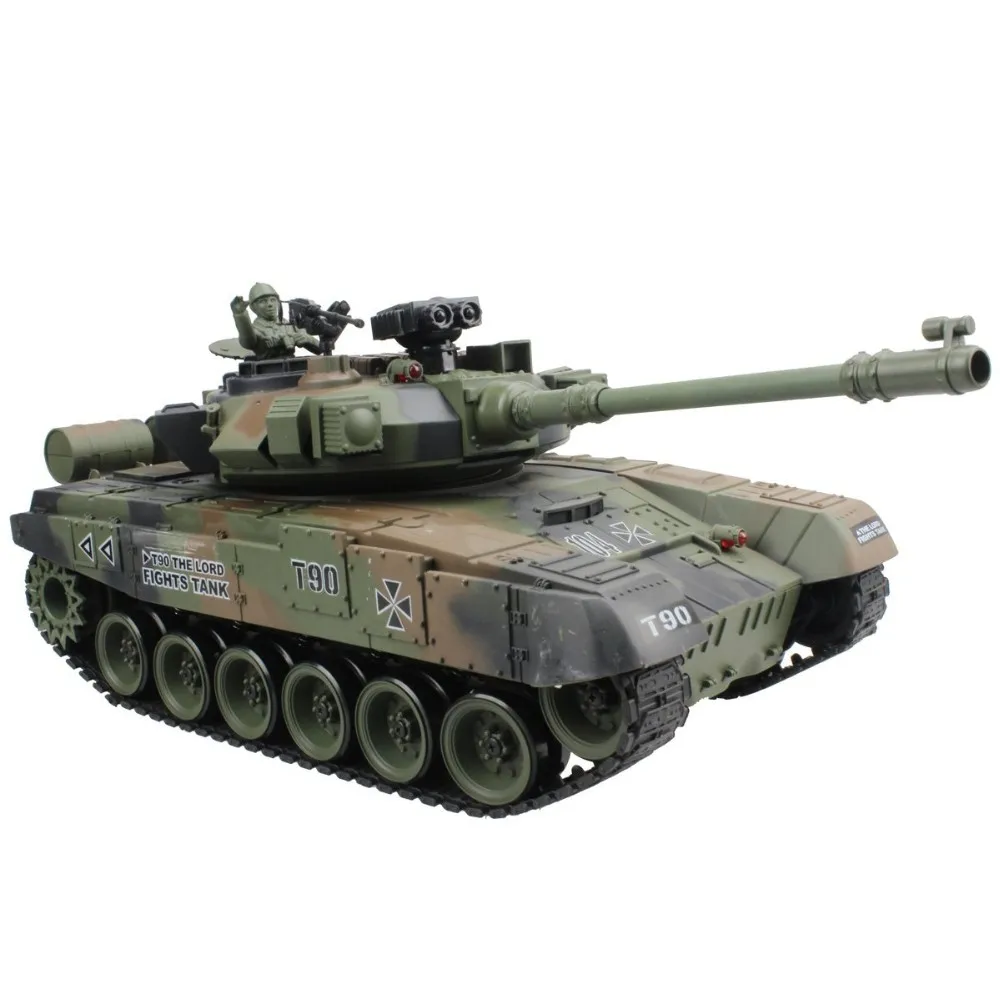 Радиоуправляемый танк, русский T-90, главный боевой танк, 15 каналов, модель 1/20, со звуком и пулей, эффект отдачи, модель танка, электронная игрушка
