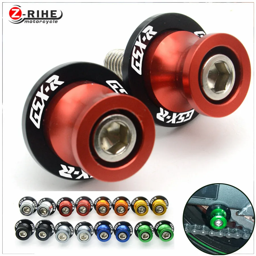 

For 1pair 8mm CNC aluminum swingarm spools sliders Bobbin motorcycle accessories for SUZUKI GSR600 750 GSX-R 600 750 00-14 K11 K