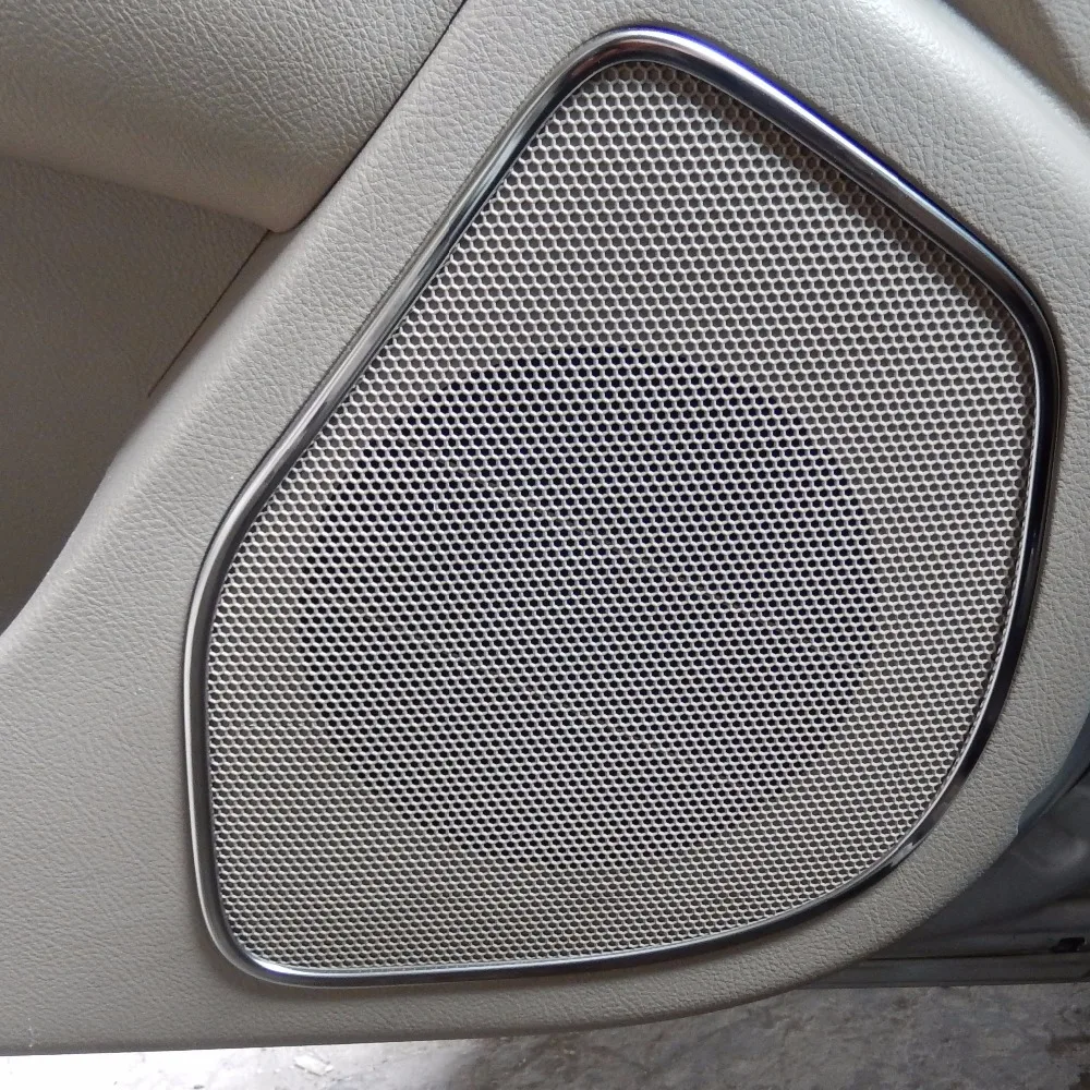 

4pcs Stainless steel door speaker sound frame covers for Hyundai Santa Fe CM 2nd generation 2007 2008 2009 2010 2011 2012 Inokom