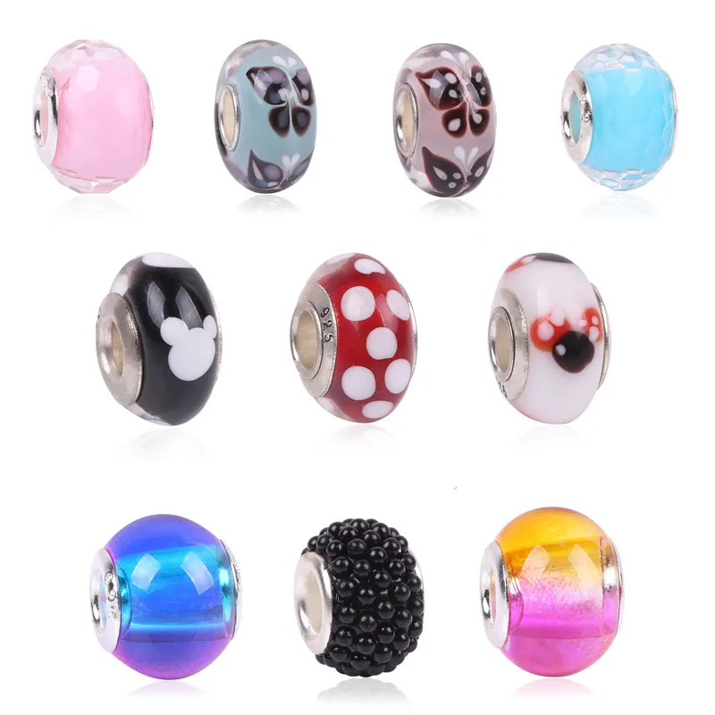 

New Red White Mouse Head Boy Girl Charms Original European Fashion DIY Beads Silver Alloy Bead Fit Pandora Bracelets & Necklace