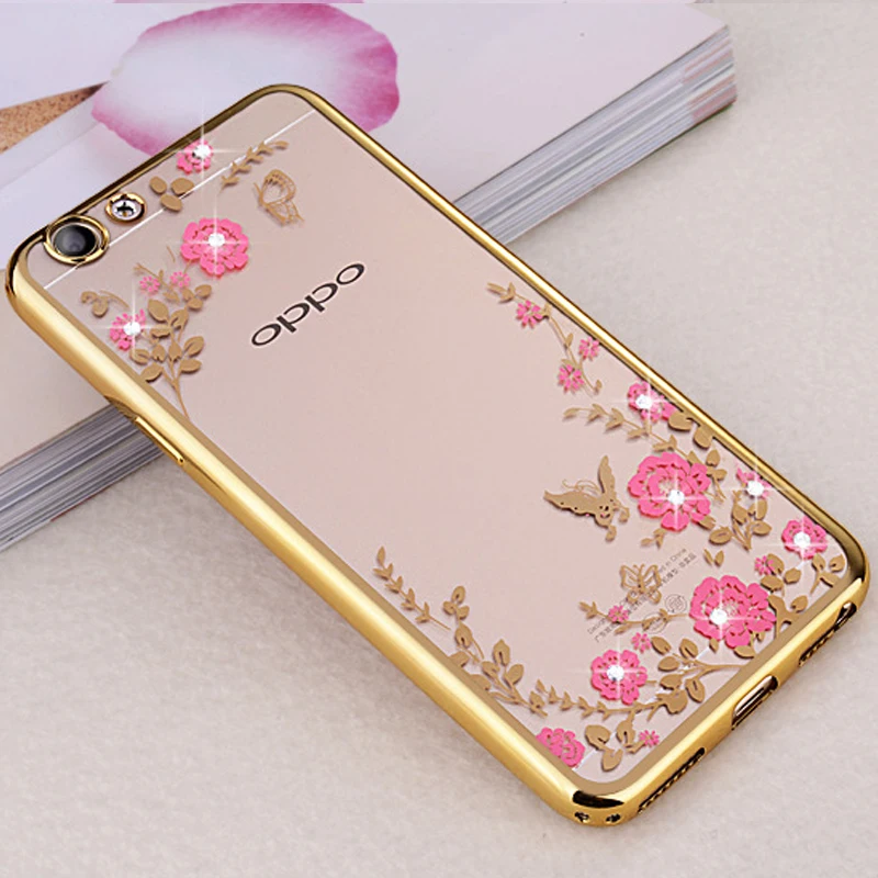 Чехол для OPPO F9 F7 F5 Youth Блестящий Цветок силиконовый Алмазный бампер чехол A59 A5 A3S R15